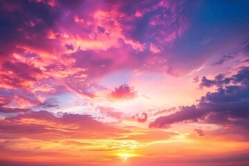 Obraz premium A hazy mountain range featuring trees and vegetation in the foreground and a rose-tinted sky above. Beautiful simple AI generated image in 4K, unique.