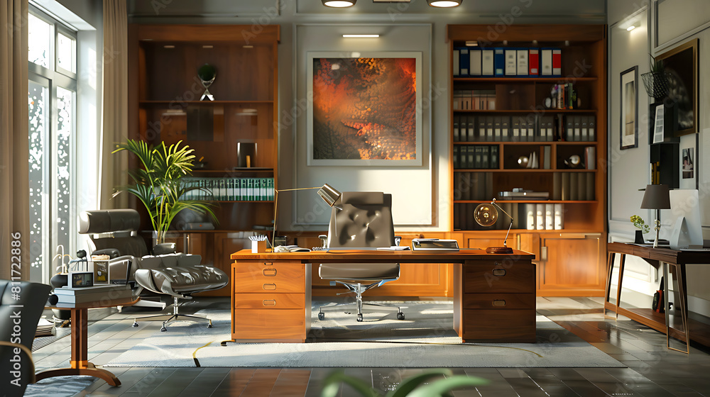 Leinwandbilder office space series unique design with a generative touch. generative ai