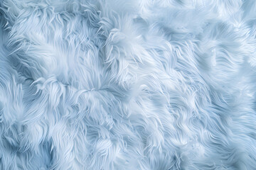 Blue fluffy carpet, top view
