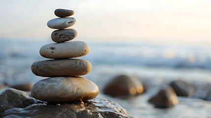 Professional Harmony Wallpaper Background for Work Balance. Generative Ai