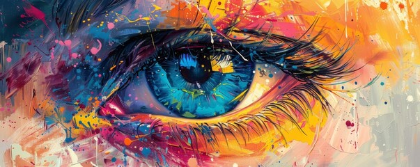 The eye is the window to the soul. oil painting