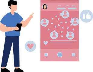 A boy is viewing a girl's account.