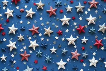 Sapphire blue sky frames the Stars and Stripes, emphasizing Memorial Day reverence.