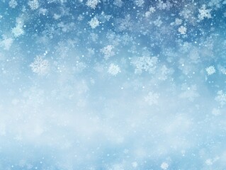 Obraz premium Blue background with white snowflakes