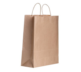 Brown paper package on white background isolation