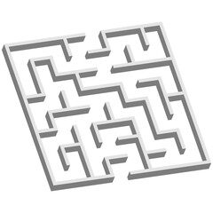3d Maze conundrum for challenge the kids, Labyrinth for finding the right path. Game for children.