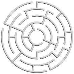 3d Maze conundrum for challenge the kids, Labyrinth for finding the right path. Game for children.
