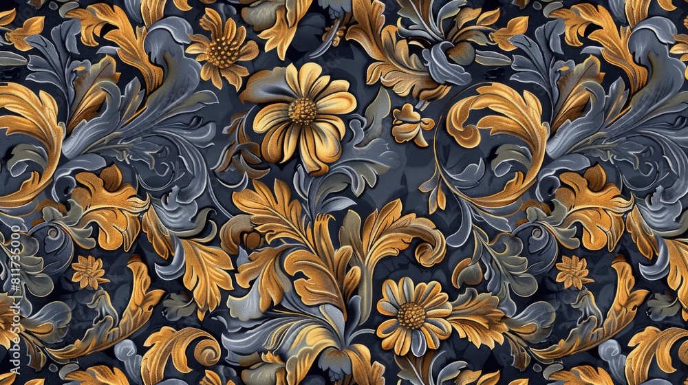 Poster seamless textile pattern