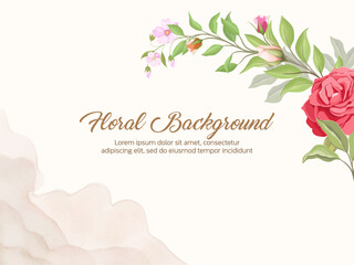 Elegant Floral Wedding Background Template Design