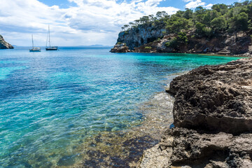 Klippen und Str&auml;nde Calla Portals Vells Balearic Islands Spanien am Meer