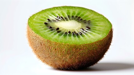 Close up of a fresh Kiwi on a white Background