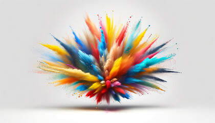 Colorful powder splashes, cut out