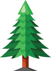 pine tree vector illustration, christmas tree