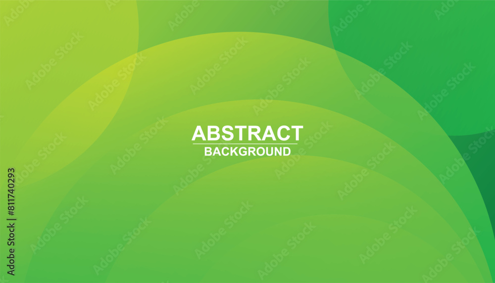 Poster Green abstract background with fluid shapes, minimal geometric background, circle elements with fluid gradient shapes, green background