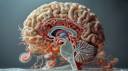Neurocysticercosis: Brain Parasite Infection Illustrated by Brain Worm