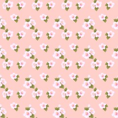 seamless pattern with rose of sharon