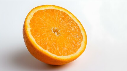Fototapeta premium Close up of a fresh Orange on a white Background