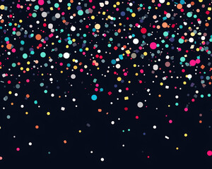 Confetti flat design side view party theme animation Tetradic color scheme