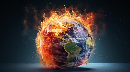Concept Climate Change : The Impact of Global Warming on Earth's Heat Absorption.