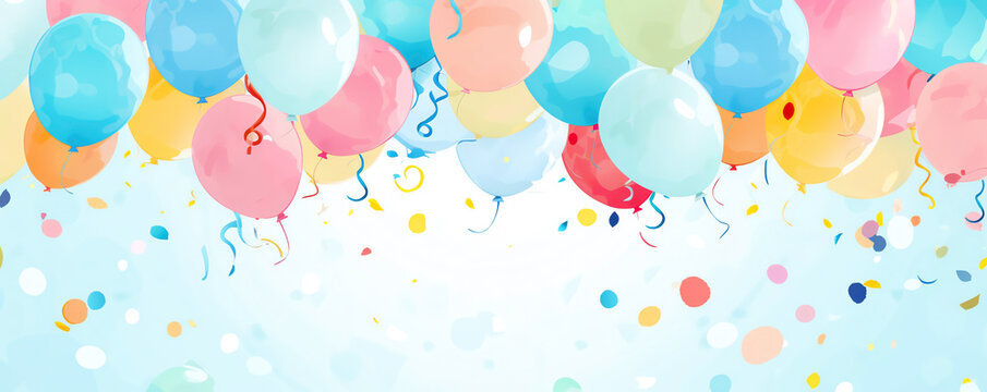 Party banner flat design top view decoration theme water color Splitcomplementary color scheme