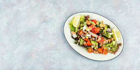 Delicious and healthy seafood salad.
