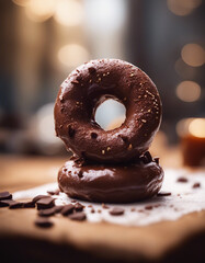 delicious chocolate donut

