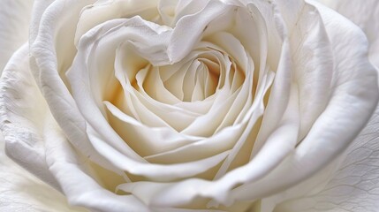 Close up of white rose heart