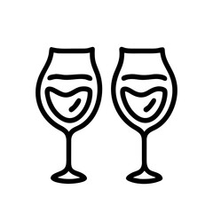 Wassergläser Weingläser Symbol 