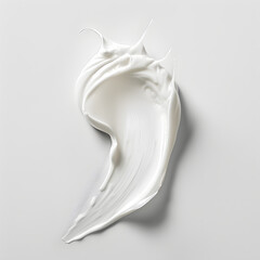 White Cream texture smear. Cosmetic product swatch