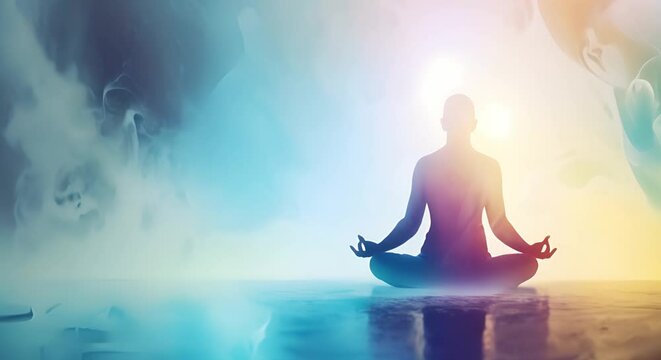 Deep spiritual connection through telepathic astral communication during meditation. Concept Spiritual Connection, Telepathy, Astral Communication, Meditation, Deep Connection