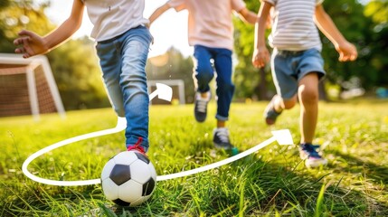 Harmony in Motion: Children Revel in Soccer Game