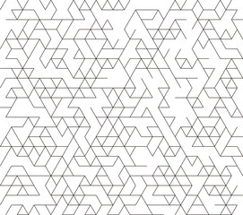 Black and white seamless pattern lines of triangle. Vector abstract background illustration. Vector Format	