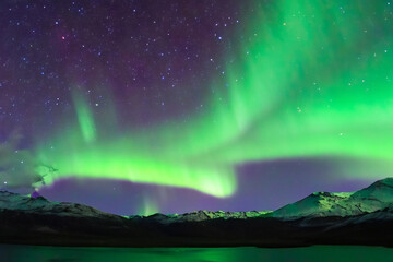 Northern Lights. Northern lights that have been seen throughout much of the world due to the great solar activity of the sun. Night photography. Northern lights in Europe.