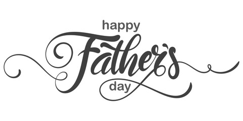 Happy father's day typography design, hand drawn lettering