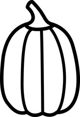 pumpkin outline icon vector