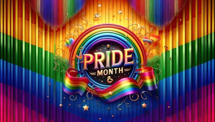 "A Festive Rainbow Gradient Background for Pride Month Celebration"