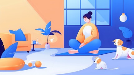 Obraz premium Transformative Postnatal Yoga: Newfound Strength