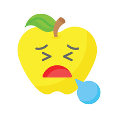 Unique and premium vector of tired emoji, editable icon