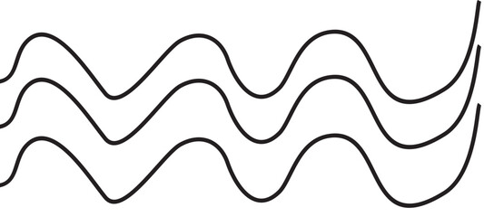 Wavy, zigzag, criss-cross lines. Vector illustration.