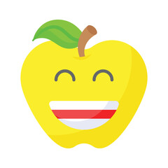 Enthusiastic emoji icon, happy face vector design