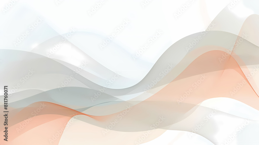 Poster minimalist background with transparent layers and muted tones