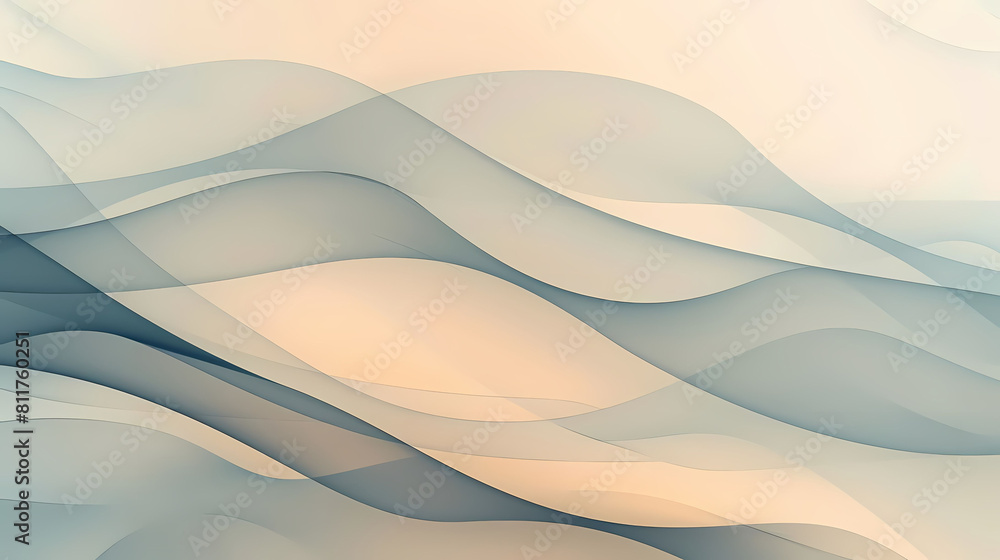 Aufkleber minimalist background with transparent layers and muted tones, featuring a white vase with a single 