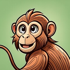 Fototapeta premium illustration of monkey