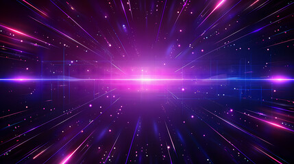 Fototapeta premium Abstract square technology dark blue purple gradient background with digital geometric shape and line