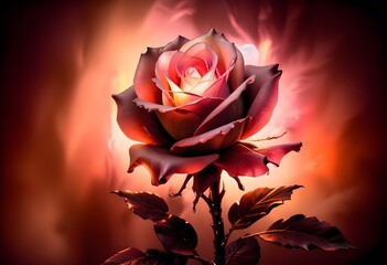 set of roses beautiful light and background