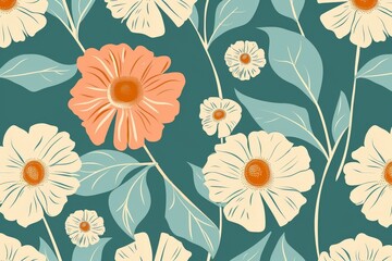 Vibrant floral design with playful nature-inspired elements.. Beautiful simple AI generated image in 4K, unique.