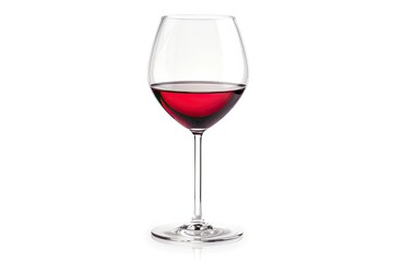 Wine Glass Against a Clean White Background.