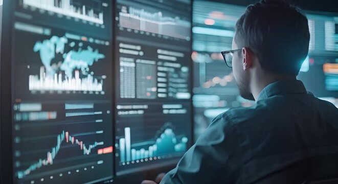 Analyzing Financial Data for Global Business Strategy: A Data Scientist's Perspective. Concept Data Science, Financial Analysis, Global Business Strategy, Data Visualization, Statistical Modeling