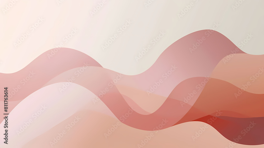Poster minimalist composition with fluid shapes and subtle gradients