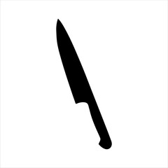 Chef knife silhouette icon vector illustration isolated on white background